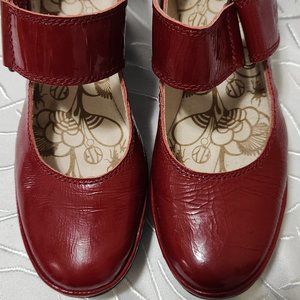 Fly London Red Leather Wedge